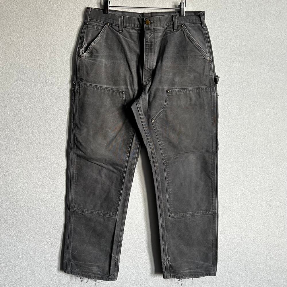 Carhartt B01 GVL faded gray double knee work wear carpenter pants